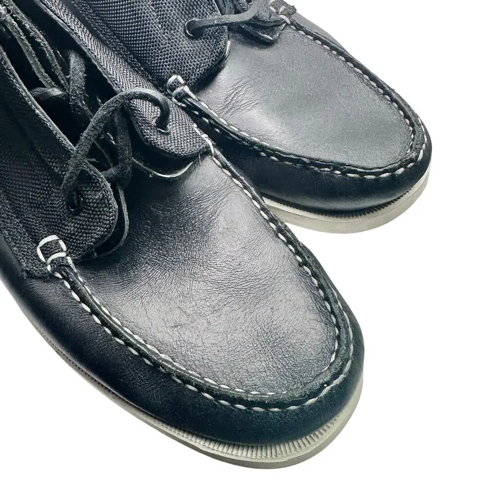 Sebago x Vane | Men | Docksides Leather Nylon Convertible Boat Shoes | Size 13 M